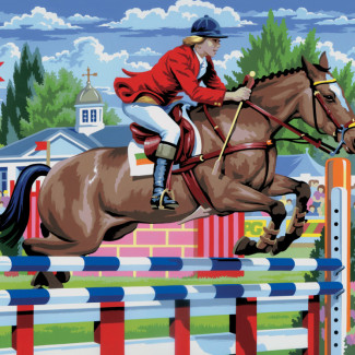 Kifestő készlet akrilfestékkel, ecsettel, gyerekeknek 11 éves kortól - 30x40 cm - Díjugratás