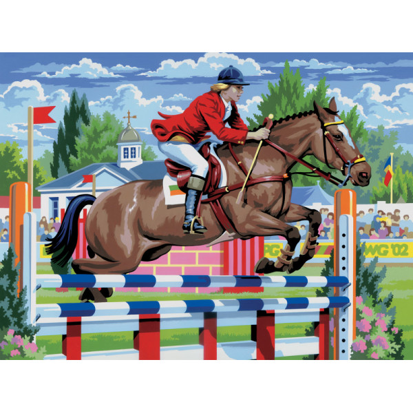 Kifestő készlet akrilfestékkel, ecsettel, gyerekeknek 11 éves kortól - 30x40 cm - Díjugratás