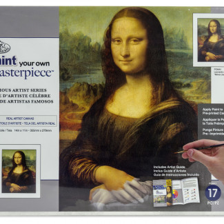 Kifestő készlet vászonra, akrilfestékkel, ecsettel, felnőtteknek - 23x31 cm - Mona Lisa