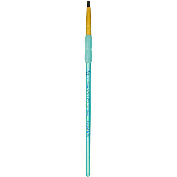 Soft Grip ecset - Lapos árnyékoló ecset, Black Taklon szőrrel - 2-es méret