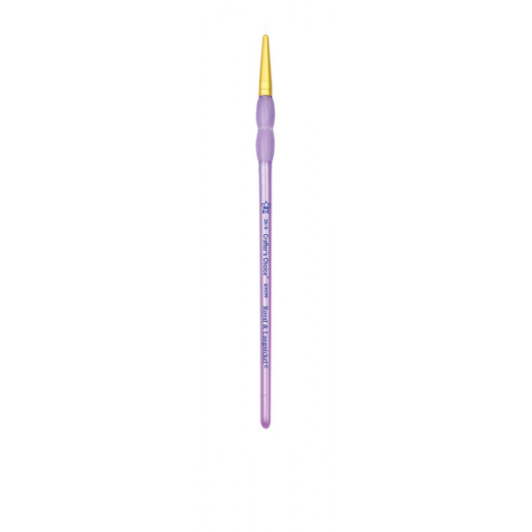 Hegyes liner ecset, White Taklon szőrrel - 20/0-ás méret