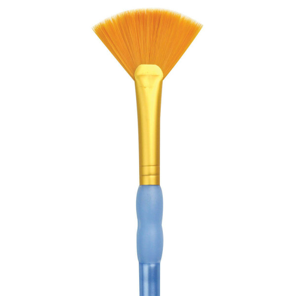 Soft Grip ecset - Legyező ecset, Gold Taklon szőrrel - 4-es méret Soft Grip ecset - Legyező ecset, Gold Taklon szőrrel - 4-es méret