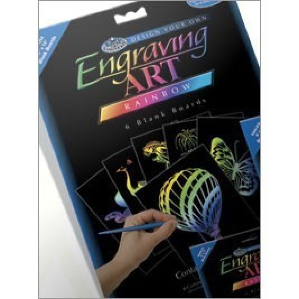 Karcfólia, szivárványos 6 db-os - 28x35 cm