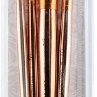 Professzionális hobby ecset készlet - Pro Rose Gold lapos ecsetek hegyes ecsettel, 4 db