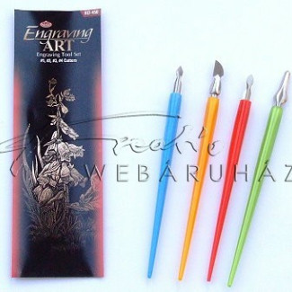Karctű, karctoll, karc szerszám készlet - 4 db-os