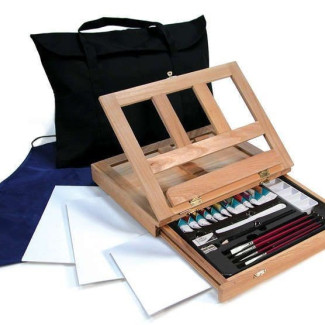 Akvarellfestő készlet asztali festőállvánnyal, hordtáskával - Royal