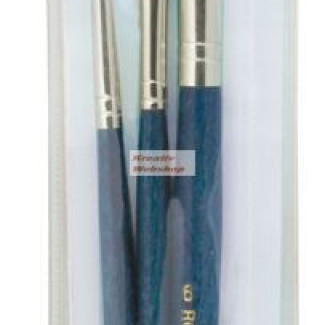 Ecsetkészlet - Sörte és vegyes - 3 darabos - Visszazárható cipzáras ecsettartóban