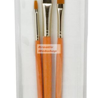 Ecsetkészlet - Gold taklon- 2, 6, 10 - Visszazárható cipzáras tartóban