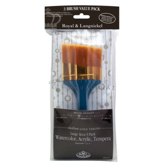 Alapozó műszálas ecset készlet, ferdére vágott - Extra minőségű