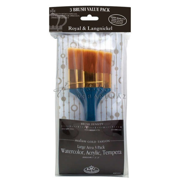 Alapozó műszálas ecset készlet, ferdére vágott - Extra minőségű