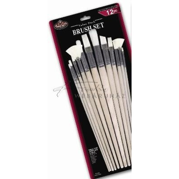 Hosszúnyelű ecsetkészlet, sörte, 12 db-os, vegyes - Royal Hosszúnyelű ecsetkészlet, sörte, 12 db-os, vegyes - Royal
