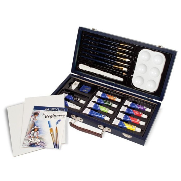 Nagy akrilfestő készlet táskában - elegáns fadobozban - Royal Acryl 25 Nagy akrilfestő készlet táskában - elegáns fadobozban - Royal Acryl 25