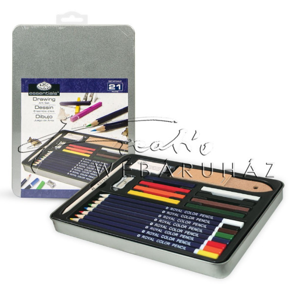 Grafikai rajzkészlet csendélet rajzoláshoz - fémdobozos - Royal Medium 21db-os készlet Grafikai rajzkészlet csendélet rajzoláshoz - fémdobozos - Royal Medium 21db-os készlet