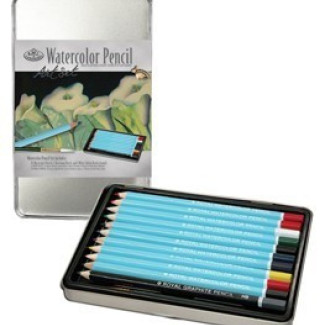 Ceruza készlet fém ceruzatartóban - Elmosható akvarell ceruzák készlet, 13db-os
