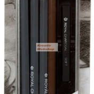 Szén és pasztell készlet, fémdobozos - Royal - 12db - Megszűnt Szén és pasztell készlet, fémdobozos - Royal - 12db - Megszűnt