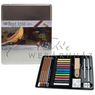 Pasztell készlet - Fémdobozos ajándékkészlet - Royal - 25db - Kifutó készlet