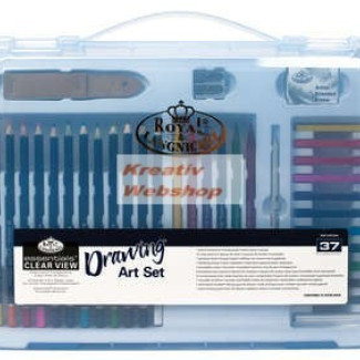 Nagy színes művészkészlet - Divatos áttetsző táskában - ROYAL