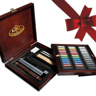 Pasztell készlet fadobozban - Royal Pastel - 55db