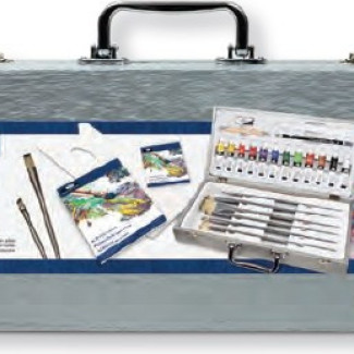 Nagy akrilfestő ZEN készlet elegáns fa táskában, 26 részes szett - Royal ZEN 26