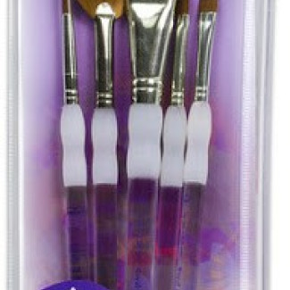 Ecsetkészlet, Soft Grip természetes hatású szintetikus szálú ferdére vágott ecsetkészlet