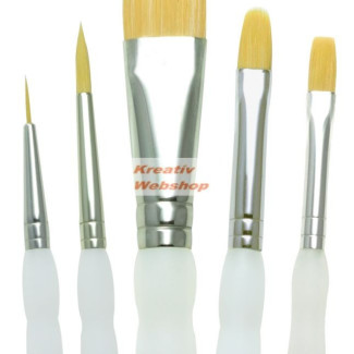 Gold taklon ecsetek, alapkészlet - Soft Grip alapkészlet - 5db