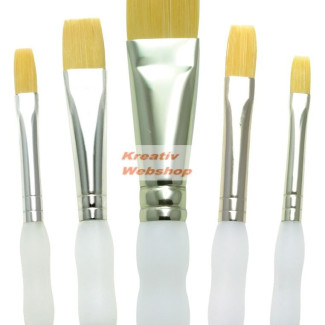 Ecsetkészlet - Gold taklon, lapos ecsetek - Soft Grip - 5db-os készlet
