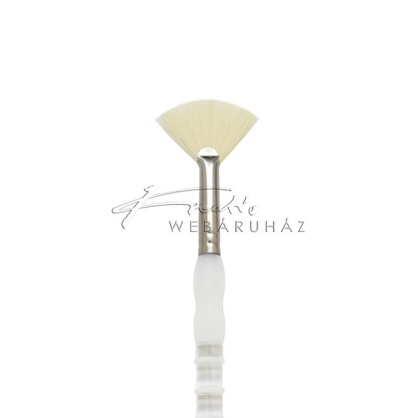 Ecset, Soft Grip hosszú nyelű fehér sörte legyező ecset 6 Ecset, Soft Grip hosszú nyelű fehér sörte legyező ecset 6