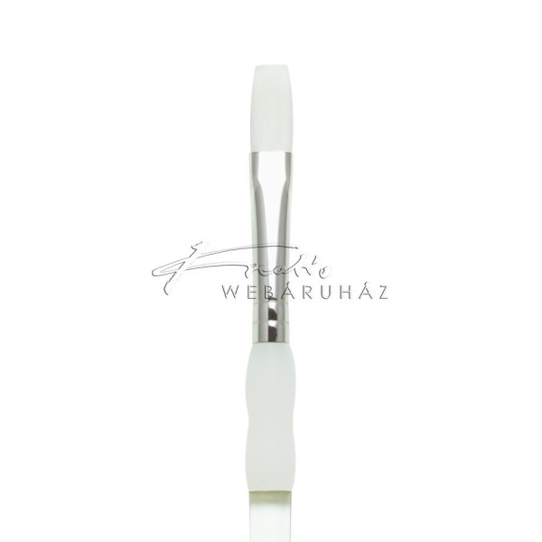 Ecset, Soft Grip fehér szintetikus ecset lapos ecset 4 Ecset, Soft Grip fehér szintetikus ecset lapos ecset 4