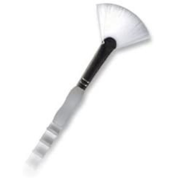 Ecset, Soft Grip hosszú nyelű hófehér legyező ecset 4 Ecset, Soft Grip hosszú nyelű hófehér legyező ecset 4