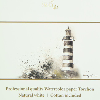 Akvarelltömb - SMLTArt Professional Watercolor Torchon 250gr, 10 lapos művésztömb, A3