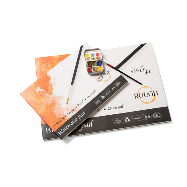 Akvarelltömb - SMLT Watercolor Rough 260gr, 20 lapos művésztömb - Érdes felületű, A3 Akvarelltömb - SMLT Watercolor Rough 260gr, 20 lapos művésztömb - Érdes felületű, A3