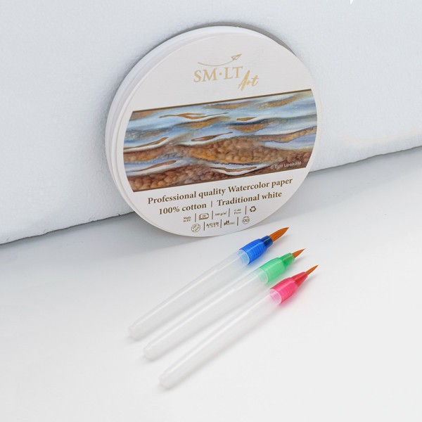 Akvarelltömb - SMLT Art Professional Watercolor 300gr, 20 lapos művésztömb - Kör alakú, átmérő 30,5 cm Akvarelltömb - SMLT Art Professional Watercolor 300gr, 20 lapos művésztömb - Kör alakú, átmérő 30,5 cm