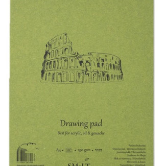 Akriltömb - SMLT Drawing Pad - Fehér, 290gr, 20 lapos A3