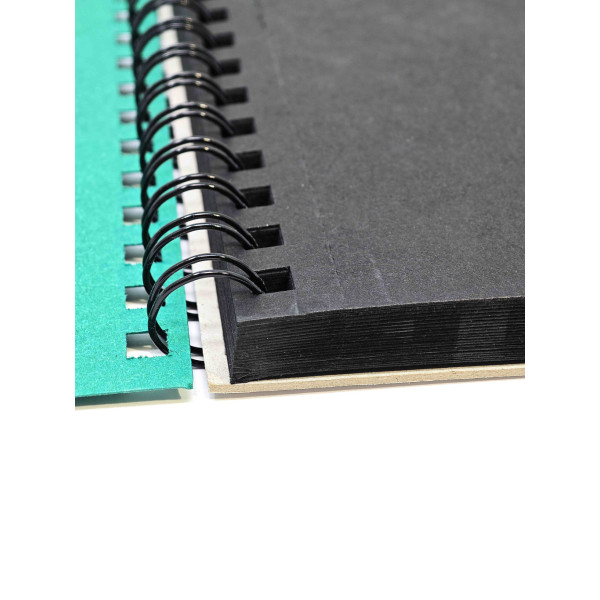 Vázlattömb - SMLT Black watercolor authenticpad, spirálos, mikroperforált - fekete, 300gr, 20 lapos A5 Vázlattömb - SMLT Black watercolor authenticpad, spirálos, mikroperforált - fekete, 300gr, 20 lapos A5