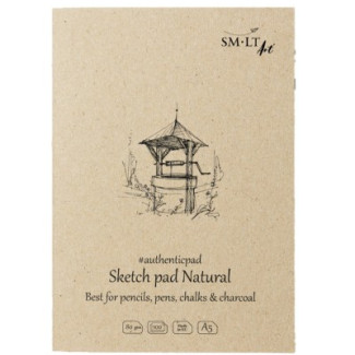 Vázlatfüzet - SMLT Authenticpad Natur - 100% újrahasznosított papírból - 100gr, 40 lapos A5 Vázlatfüzet - SMLT Authenticpad Natur - 100% újrahasznosított papírból - 100gr, 40 lapos A5