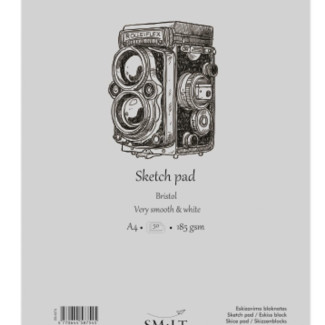 Vázlattömb - SMLT Bristol Authentic, spirálos, mikroperforált - 185gr 30 lapos A5