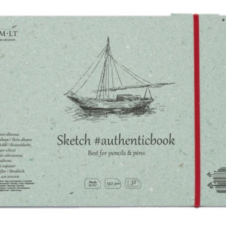 Vázlattömb - SMLT Sketch authenticbook - Fehér, 90gr, 32 lapos, 17,6x24,5cm
