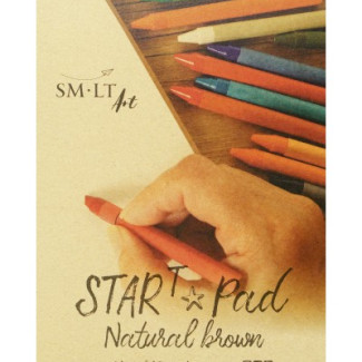 Vázlattömb - SMLT Start Pad spirálos - Natúr barna, 125 gr, 20 lapos A5 spirálos