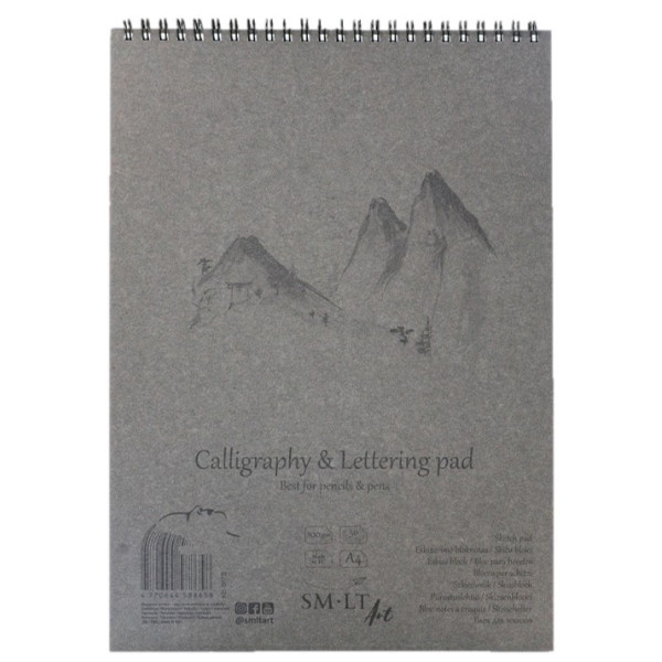 Kalligráfiatömb - SMLT Calligraphy & Lettering Pad, 100g, 50 lapos A5