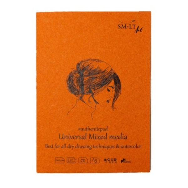 Vázlat- és festőtömb - SMLT Drawing authenticpad - Mixed Media, 200gr, 40 lapos, A5 Vázlat- és festőtömb - SMLT Drawing authenticpad - Mixed Media, 200gr, 40 lapos, A5