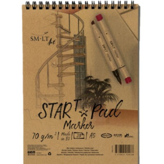 Markertömb - SMLT Start Pad spirálos Marker tömb 70 gr, 20 lapos A5 spirálos