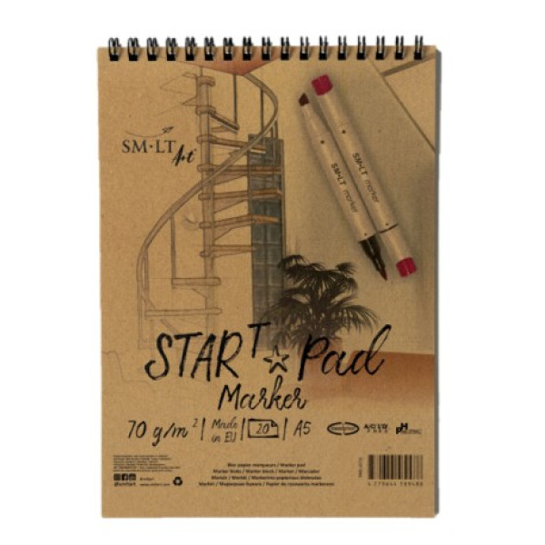 Markertömb - SMLT Start Pad spirálos Marker tömb 70 gr, 20 lapos A5 spirálos Markertömb - SMLT Start Pad spirálos Marker tömb 70 gr, 20 lapos A5 spirálos