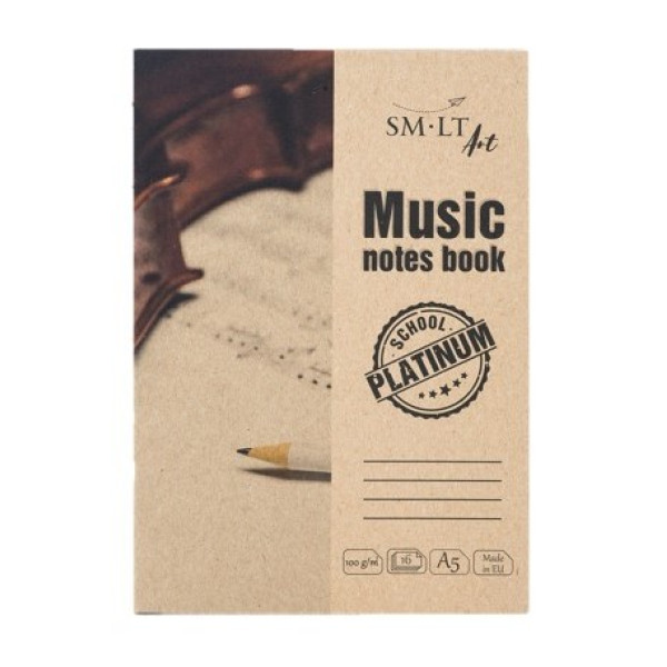 SMLT Platinum Zenei jegyzetlapok (kotta) mappában - 100g A5 - 16 lapos SMLT Platinum Zenei jegyzetlapok (kotta) mappában - 100g A5 - 16 lapos