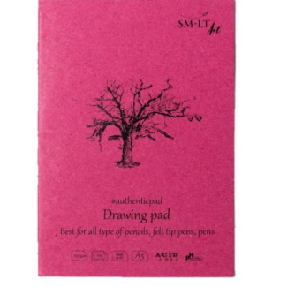 Vázlattömb - SMLT Authenticpad, Fehér papírból - 60gr, 120 lapos A5