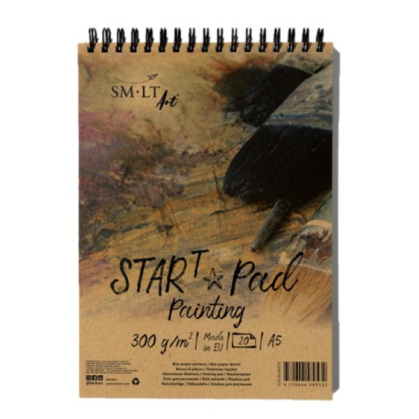 Festőtömb - SMLT START Painting Pad, spirálos, 300gr, 20 lapos A5 spirálos