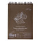 Vázlattömb - SMLT Brown watercolor authenticpad, spirálos - barna, 280gr, 35 lapos A4