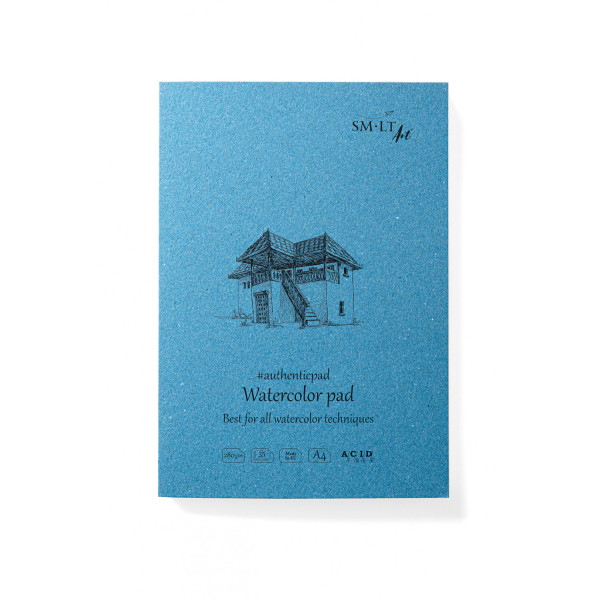 Akvarelltömb - SMLT Watercolor Authenticpad A4 280g 35 lapos, ragasztott Akvarelltömb - SMLT Watercolor Authenticpad A4 280g 35 lapos, ragasztott