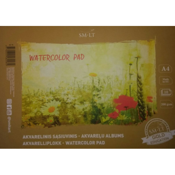 Akvarellfüzet GOLD iskolásoknak (140) A4, 200 gr, 10 lap Akvarellfüzet GOLD iskolásoknak (140) A4, 200 gr, 10 lap