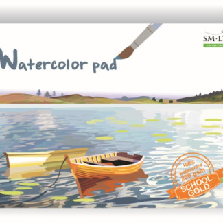 Akvarellfüzet GOLD iskolásoknak (141) A4, 200 gr, 20 lap