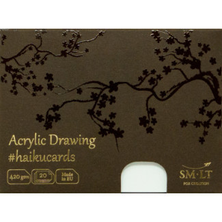 Akril festőkártyák dobozban - SMLT Acrylic haikucards - 420gr, 12 lapos, A5